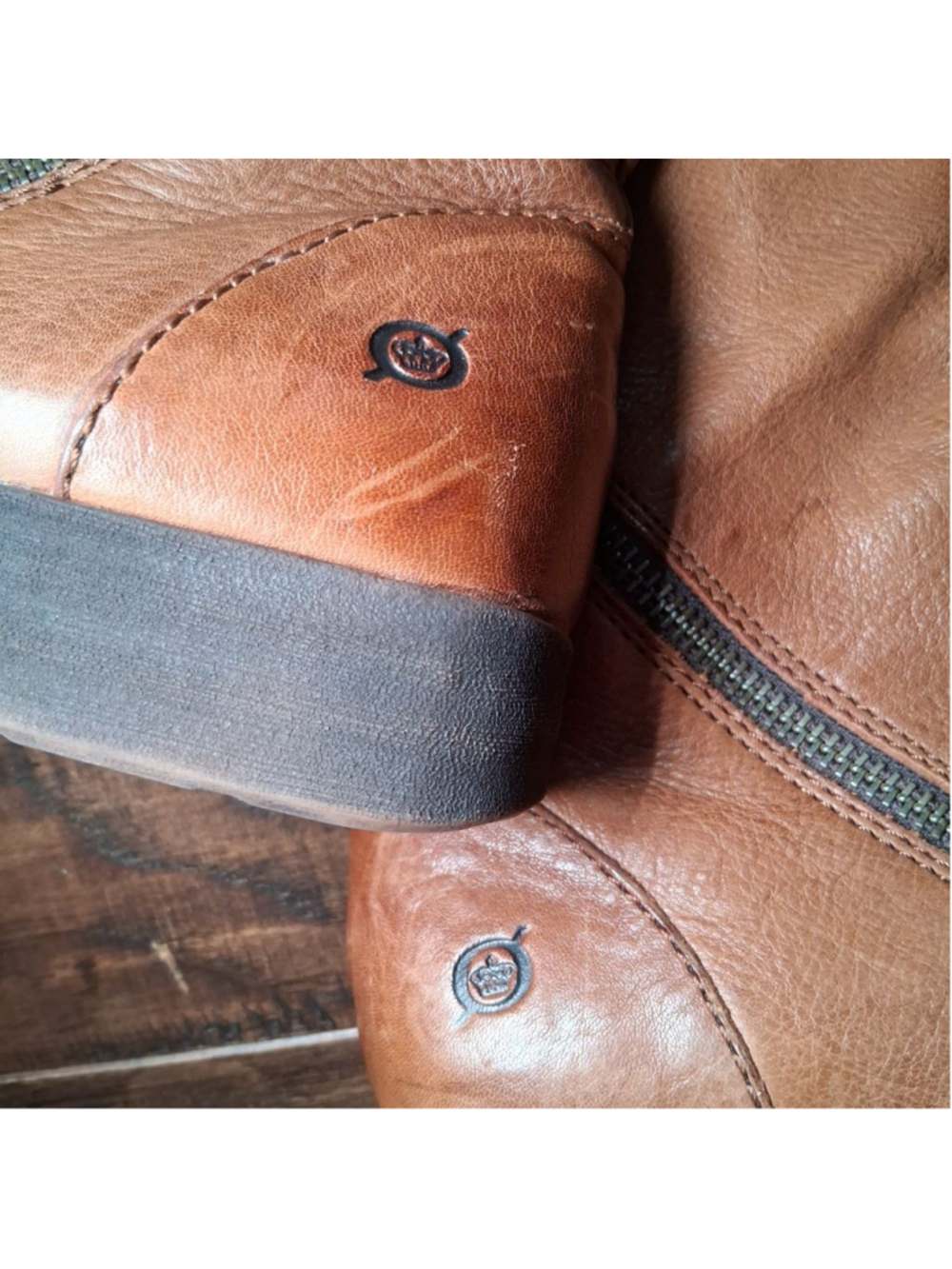 Born Laurette Cognac Leather Riding Boots - Picture 5 of 10